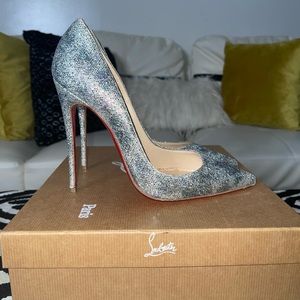 CHRISTIAN LOUBOUTIN GLITTER FABRIC SO KATE